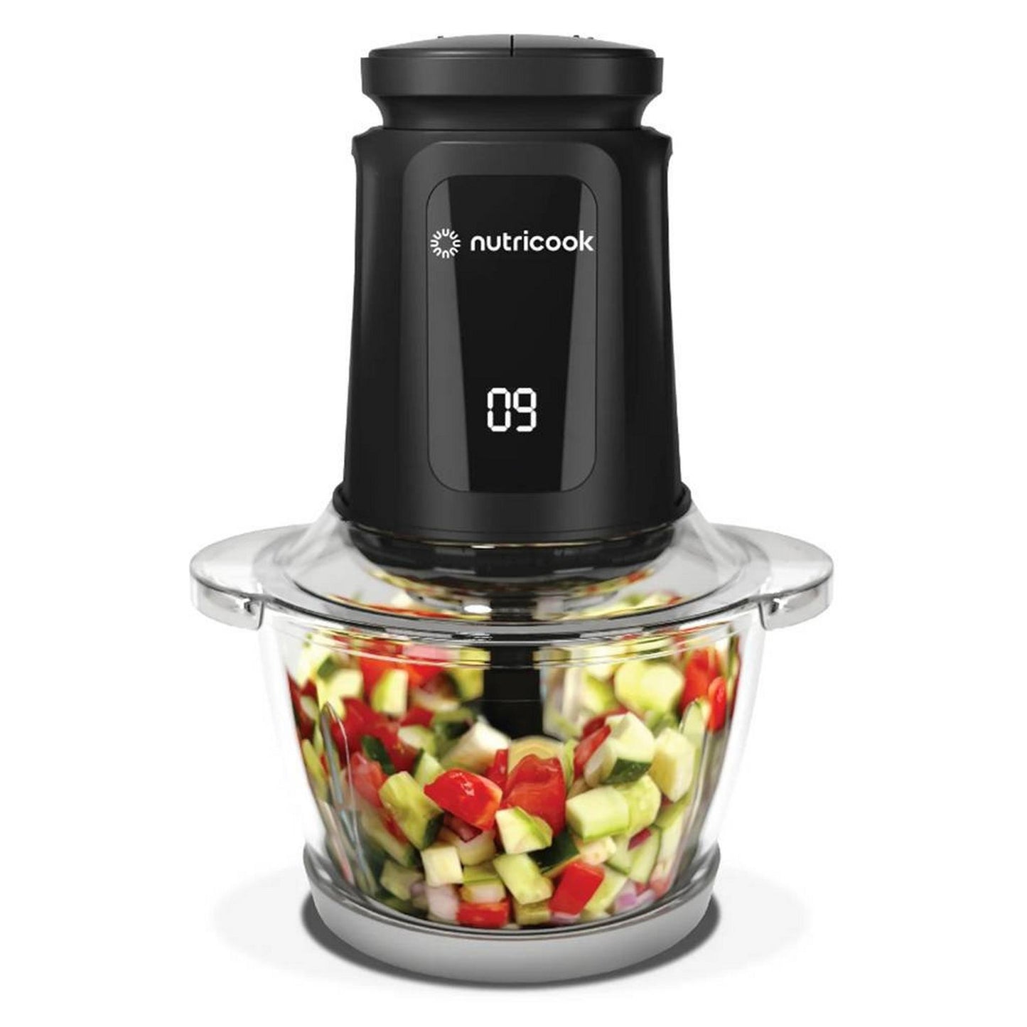 Nutricook XL Food Chopper With 1.2L Glass Bowl, 500W, NC-CH1200 - Black