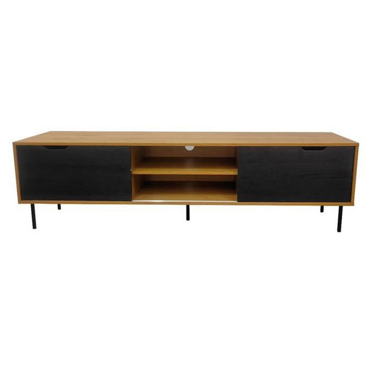 Wansa TV Stand, Up to 75-inch, 65Kg Loading Capacity, KS0224 – Walnut/Black
