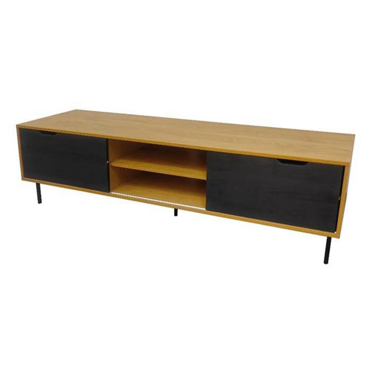 Wansa TV Stand, Up to 75-inch, 65Kg Loading Capacity, KS0224 – Walnut/Black