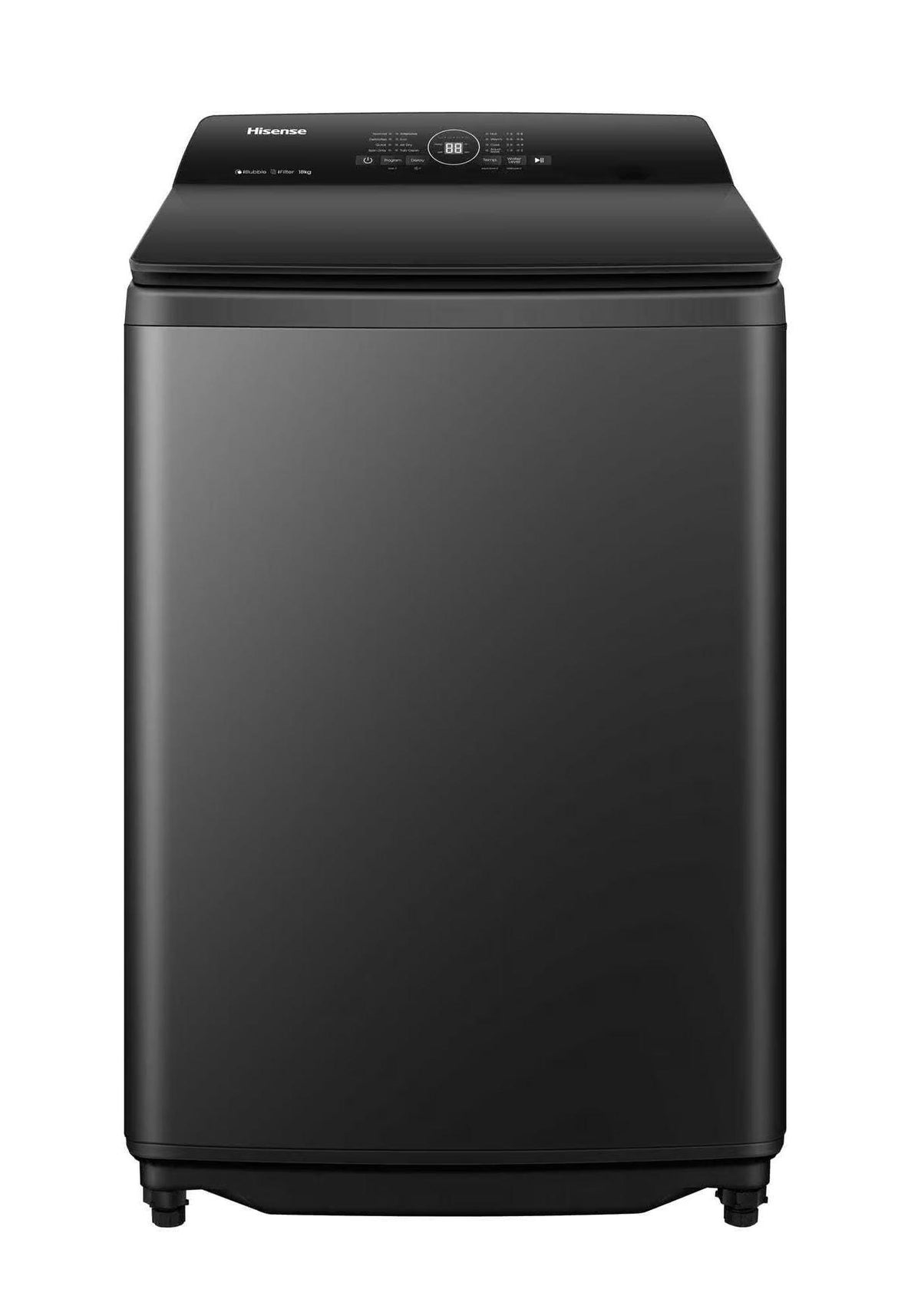 Hisense Top Load Washing Machine, 18KG, WT3I1823UT1 - Black