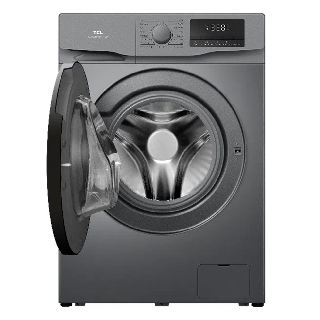 TCL Front Load Washing Machine, 8KG, P608FLG– Dark Grey