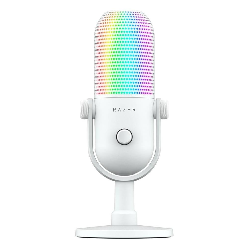 Razer Seiren V3 Chroma RGB USB Microphone with Tap-to-Mute - White