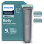 Philips Body Groomer BG3480/15 | Trim & shave body hair | 100% showerproof | Skin-friendly | 2 & 3 mm combs | Up to 80 min cordless | Battery indicator | USB charging