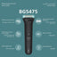 Philips Body Groomer BG5475/15 | Trim & shave body hair | 100% showerproof | Close, skin-friendly results | Foldable back attachment | 2/3/5 mm combs | Up to 100 min cordless | Battery indicator | USB charging