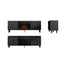 Wansa Up to 75-inch TV Stand with Fireplace Insert, KS-0262 - Black