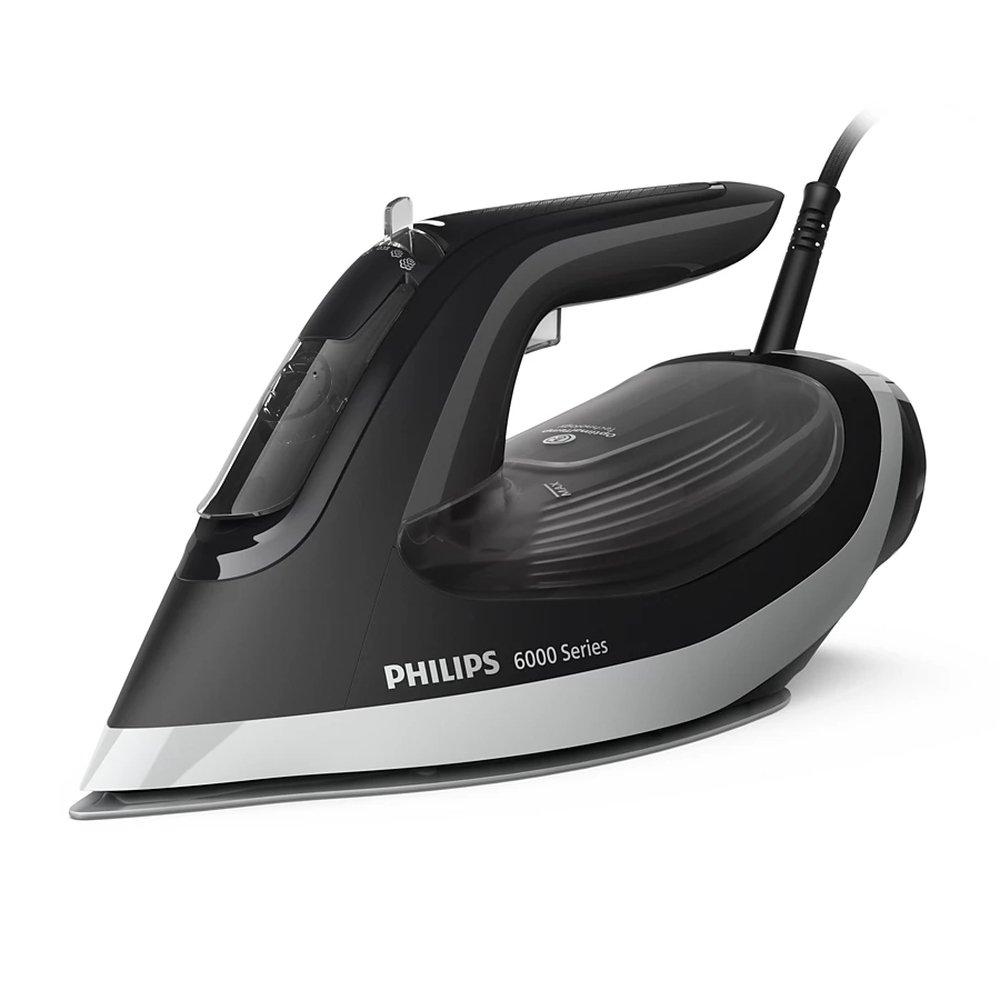 Philips 6000 Series Steam Iron, 2600W, 300ml Water Tank, SteamGlide Plus Soleplate, DST6120/86 - Black