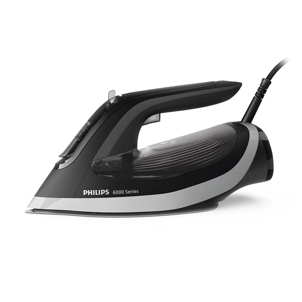 Philips 6000 Series Steam Iron, 2600W, 300ml Water Tank, SteamGlide Plus Soleplate, DST6120/86 - Black