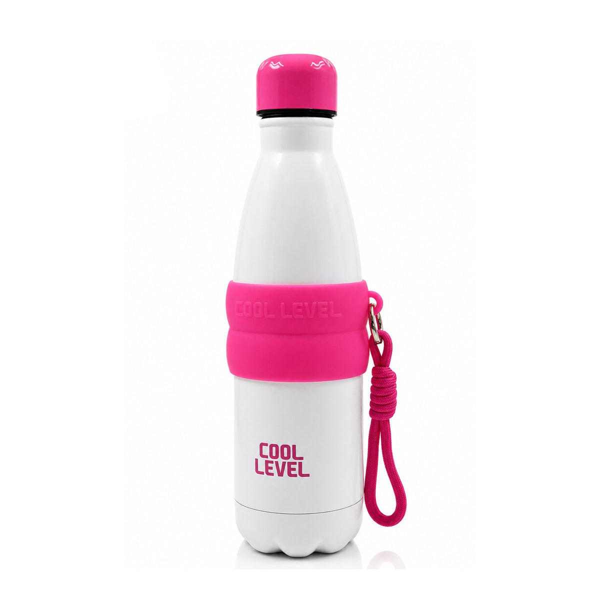 COOL LEVEL Steel Solid Handle Water Bottle 800ml - Assorted