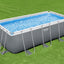 Bestway 4.12m x 2.01m x 1.22m rectangular pool set (contents:pool, sand filter pump(220-240v), ladder,chem connect dispenser)