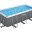 Bestway 4.12m x 2.01m x 1.22m rectangular pool set (contents:pool, sand filter pump(220-240v), ladder,chem connect dispenser)
