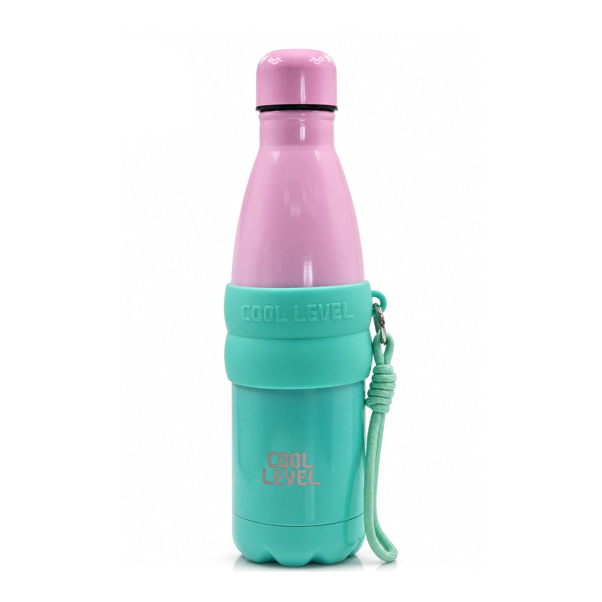COOL LEVEL Steel Gradient Handle Water Bottle 500ml - Assorted