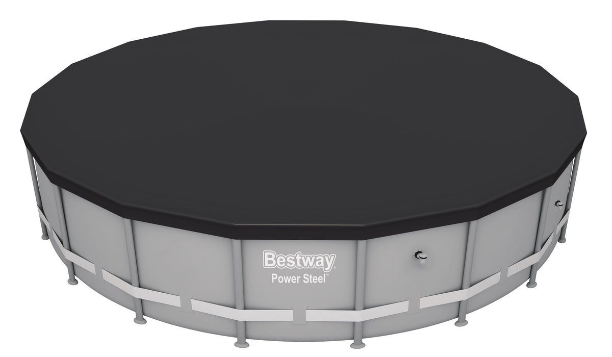 Bestway 5.49m pvc pool cover (contents:one pool cover, fits 5.49m (18') steel pro max pools and 5.49m (18') power steel pools and 5.49m (18') power steel swim vista series pools)