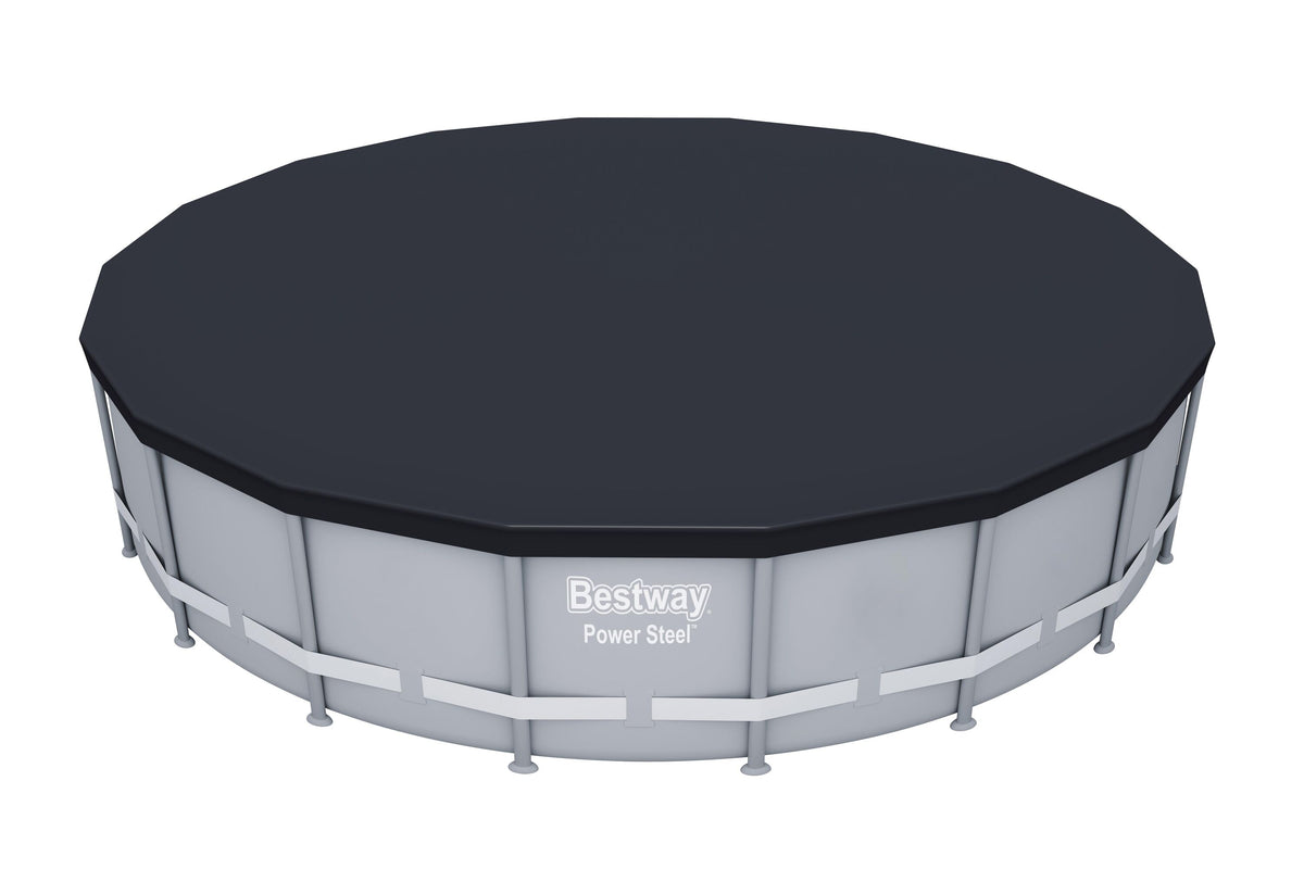 Bestway 5.49m pvc pool cover (contents:one pool cover, fits 5.49m (18') steel pro max pools and 5.49m (18') power steel pools and 5.49m (18') power steel swim vista series pools)
