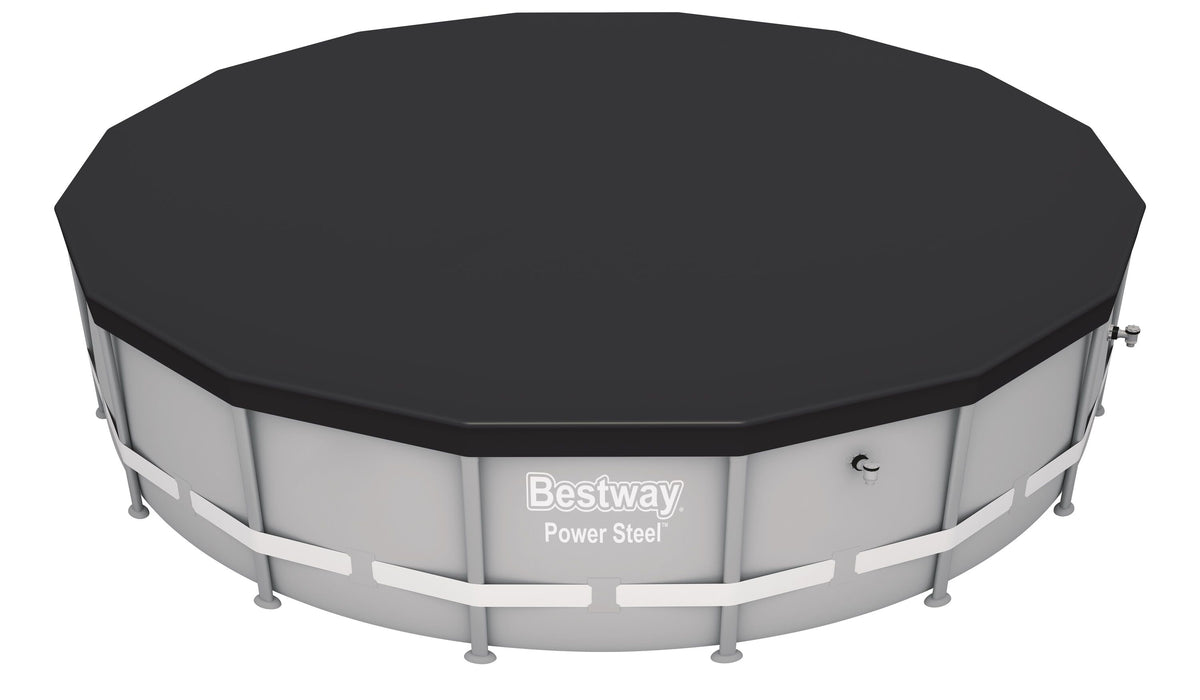 Bestway 4.88m pool cover (contents:one pool cover, fits 4.88m (16') steel pro max pools and 4.88m (16') power steel pools and 4.88m (16') power steel swim vista series pools and 4.60m x 1.20m(15'x48") hydrium pools)
