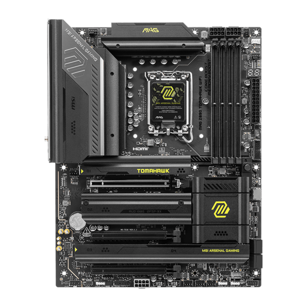 MSI MAG Z890 Tomahawk Motherboard - DDR5 / Wi-Fi / Bluetooth / HDMI / DisplayPort / USB - Black