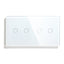 Gopeta 2+2-Gang Smart Wi-Fi Touch Switch with Glass Panel - White