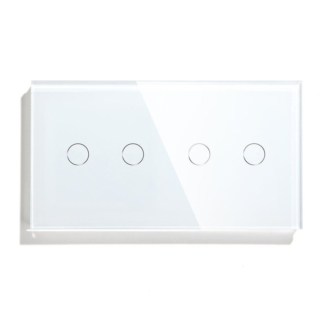 Gopeta 2+2-Gang Smart Wi-Fi Touch Switch with Glass Panel - White