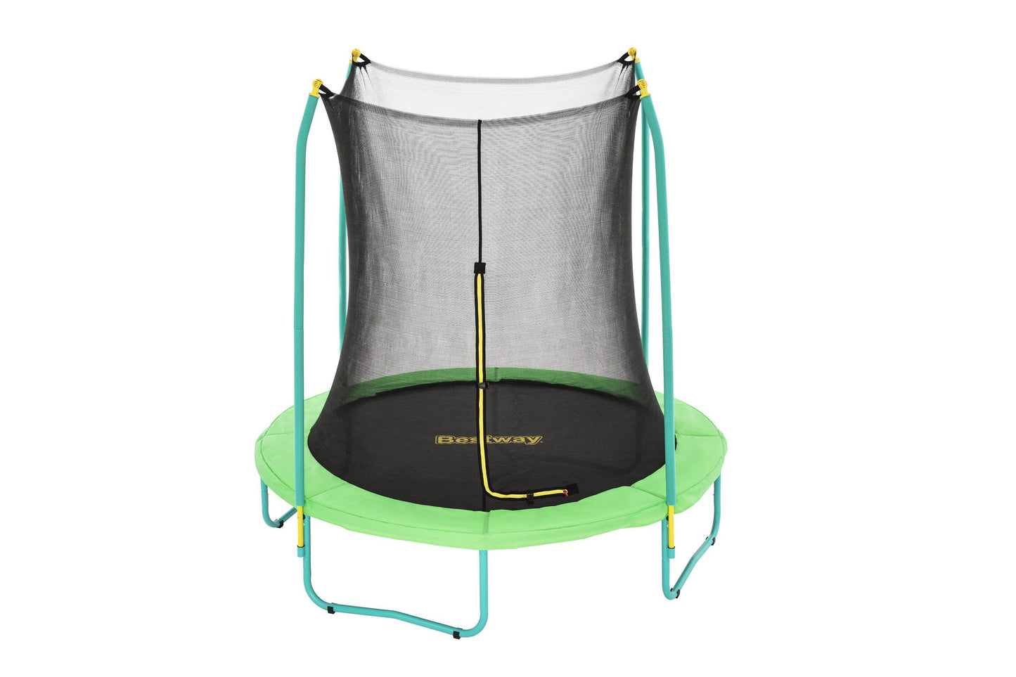 Bestway 2.44m x 2.50m xtreme air trampoline (1 trampoline, 1 spring-loading tool, 4 anchors, 8 foot pads) age 6+