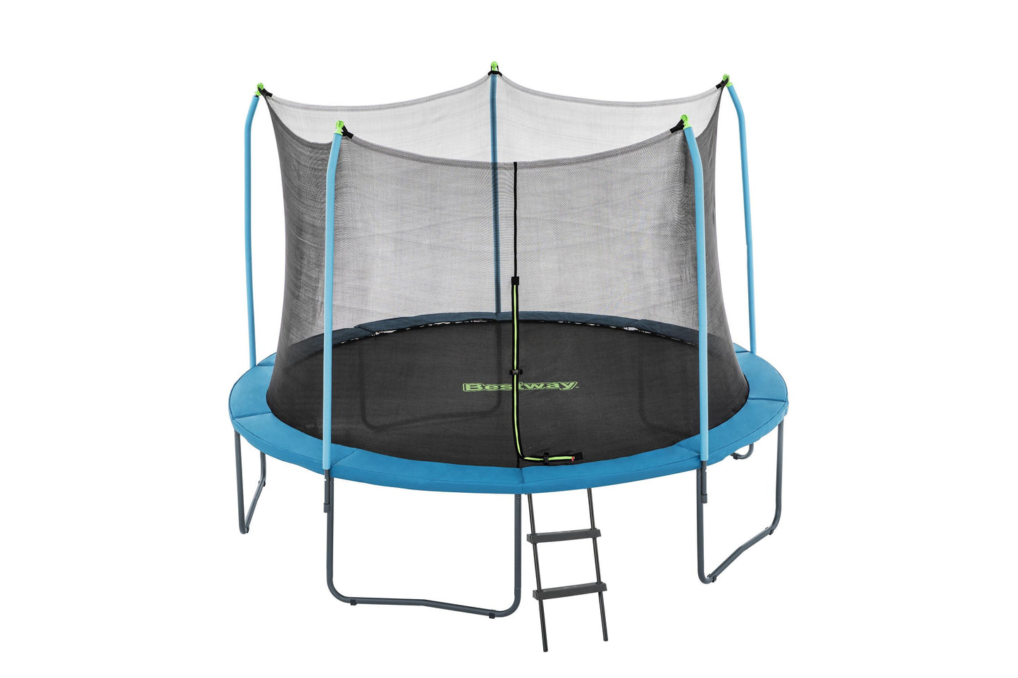 Bestway 3.66m x 2.78m xtreme air trampoline (1 trampoline, 1 spring-loading tool, 5 anchors, 10 foot pads, 1 ladder) age 6+