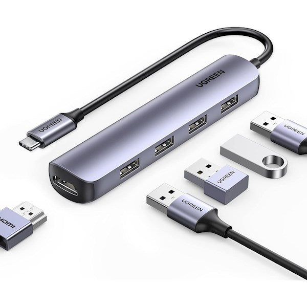 UGREEN USB-C to 4x USB 3.0 + HDMI Adapter