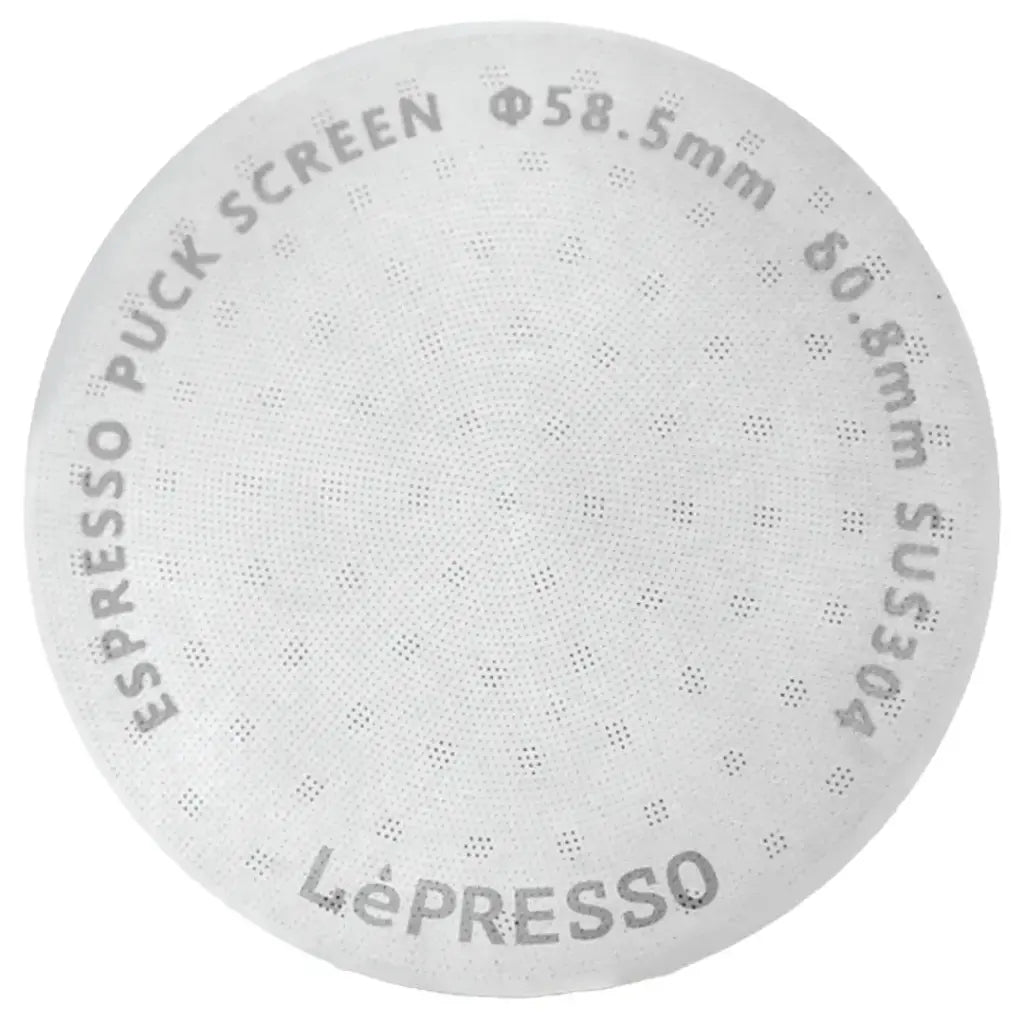 Lepresso 58.5mm Precision Fit Puck Screen - Silver Color