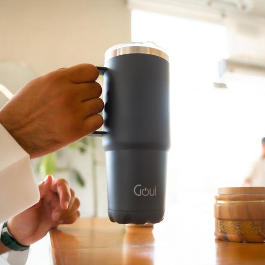 GOUI Tumbler Cup  - 600ml / Steel Grey/Yellow