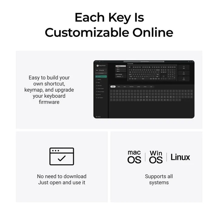 Keychron K10 Max QMK 100% Wireless RGB Mechanical Gaming Keyboard (RGB Backlight Hot-Swappable) - Black