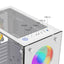Twisted Minds Nova Series ATX Mid Tower Gaming Case - White (4 ARGB Fans Included)