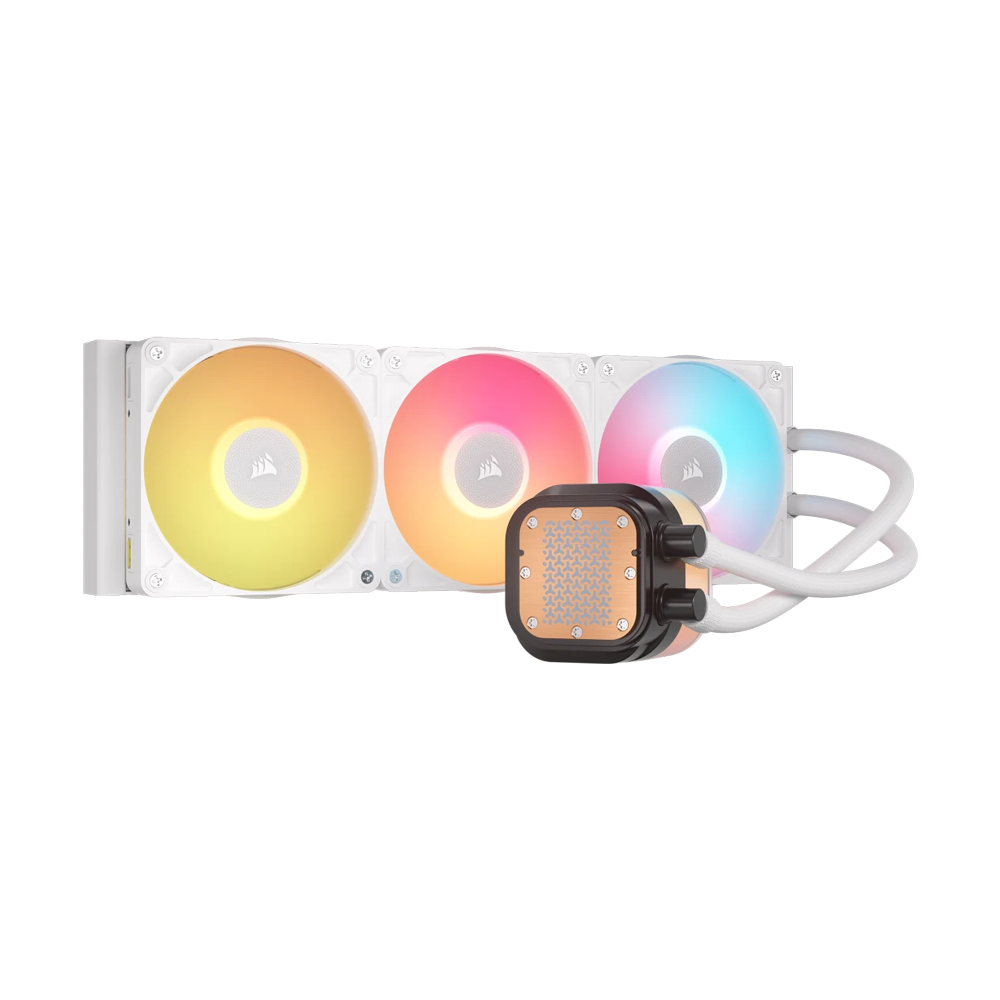 CORSAIR iCUE LINK TITAN 360 RX LCD Liquid CPU Cooler - White