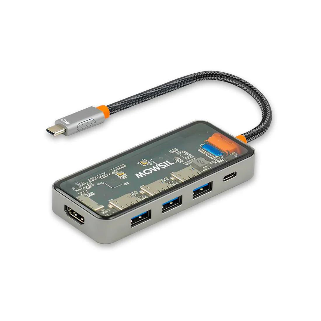 Mowsil 5-in-1 USB-C Hub Adapter - HDMI / USB 3.0 / Type-C / 100W PD