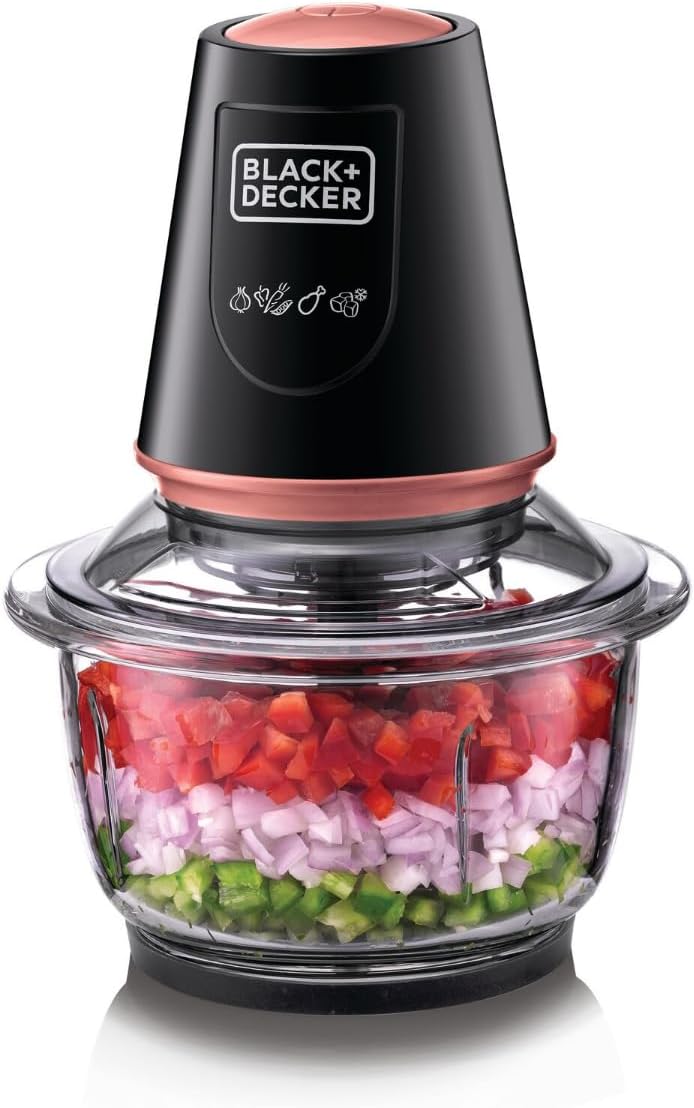 Black+Decker Vertical Chopper With Glass Bowl - 400W
