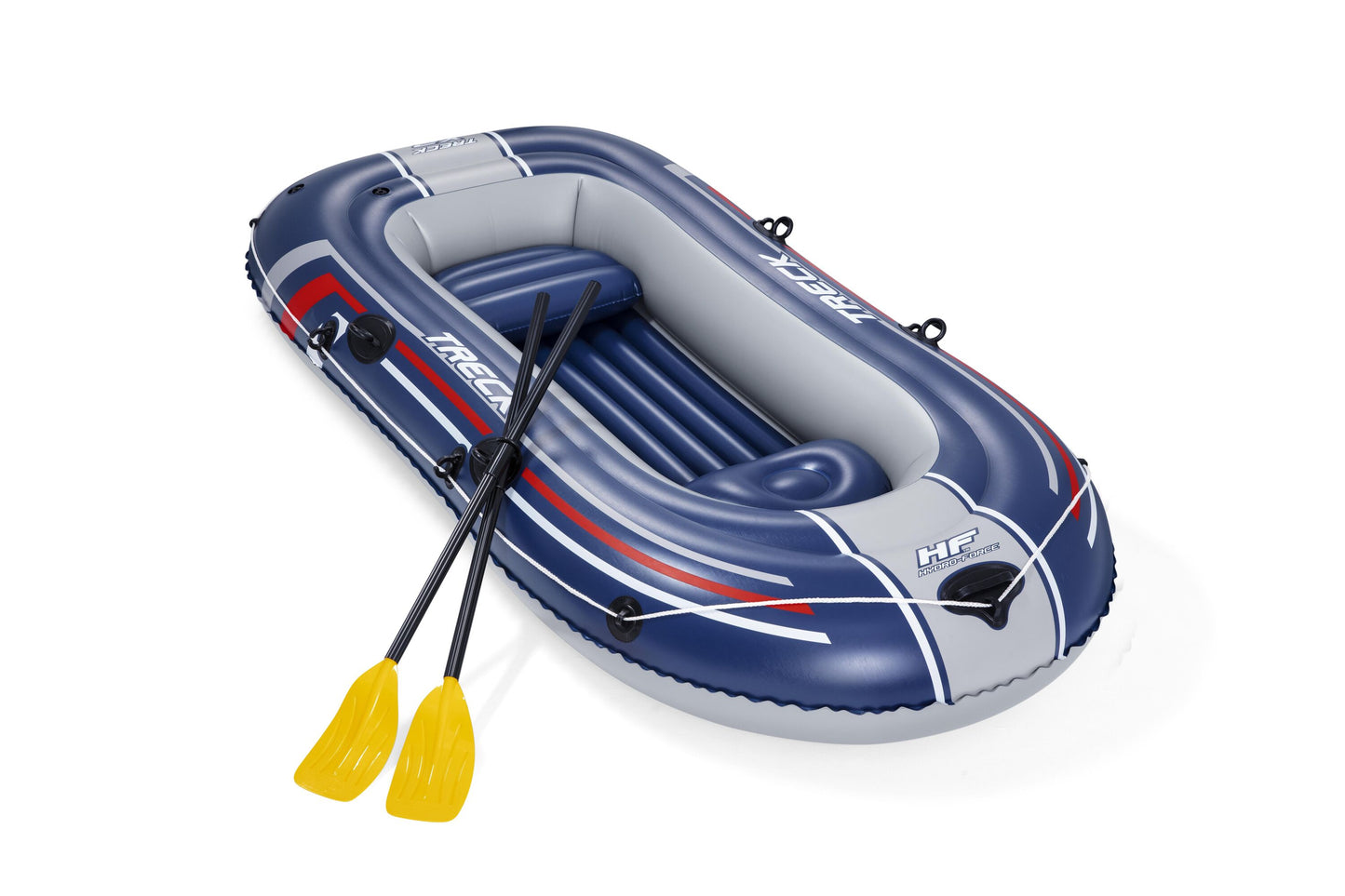 Bestway 2.55m x 1.27m treck x2 set (contents:1 boat,1 pair of oars,1 foot pump,repair patch)