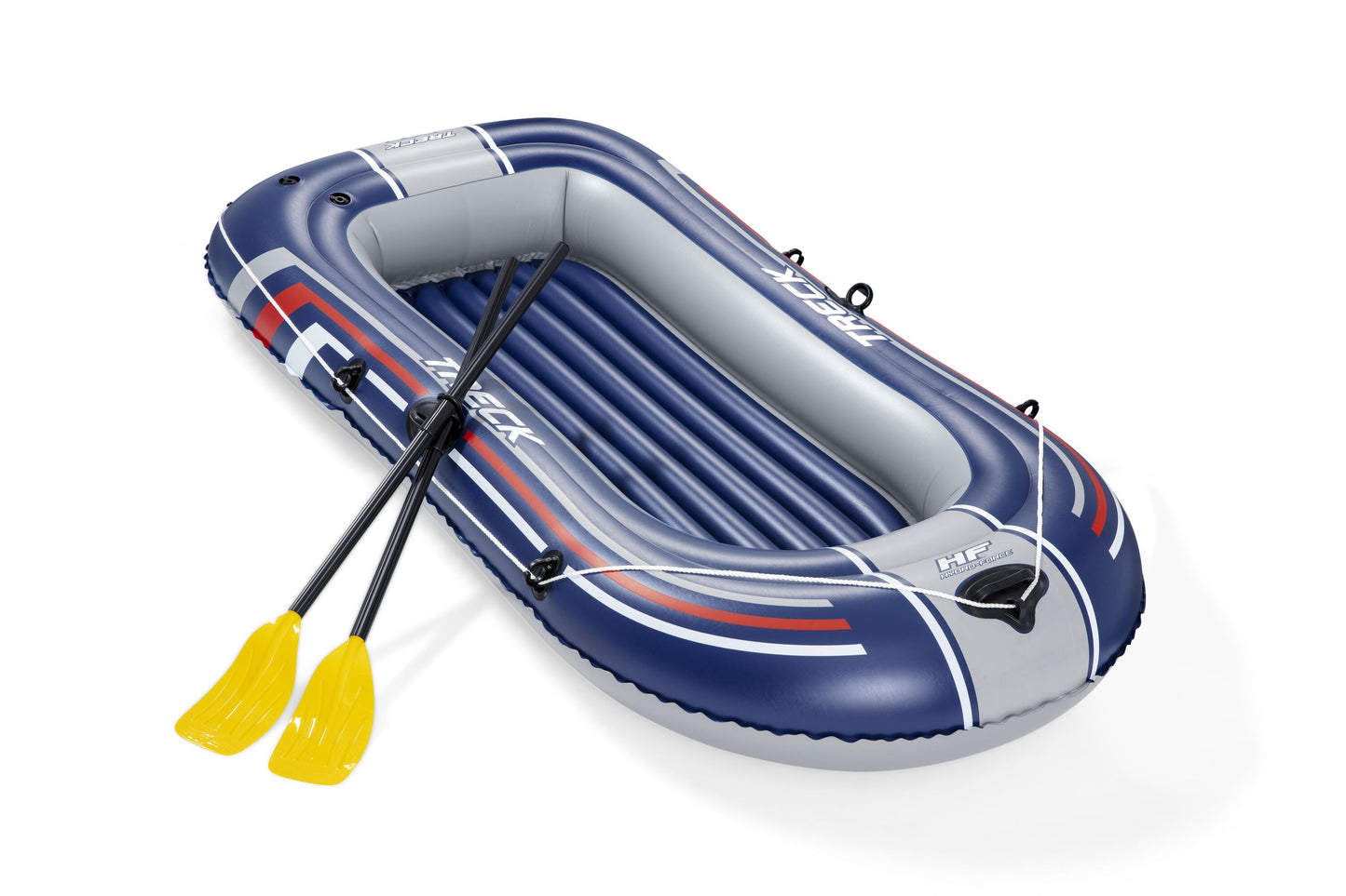 Bestway 2.28m x 1.21m treck x1 set (contents:1 boat,1 pair of oars,1 foot pump,repair patch)