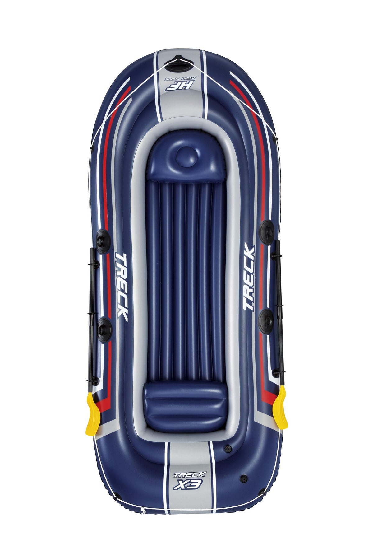 Bestway 3.07m x 1.26m treck x3 set (contents:1 boat,1 pair of oars,1 foot pump,repair patch)