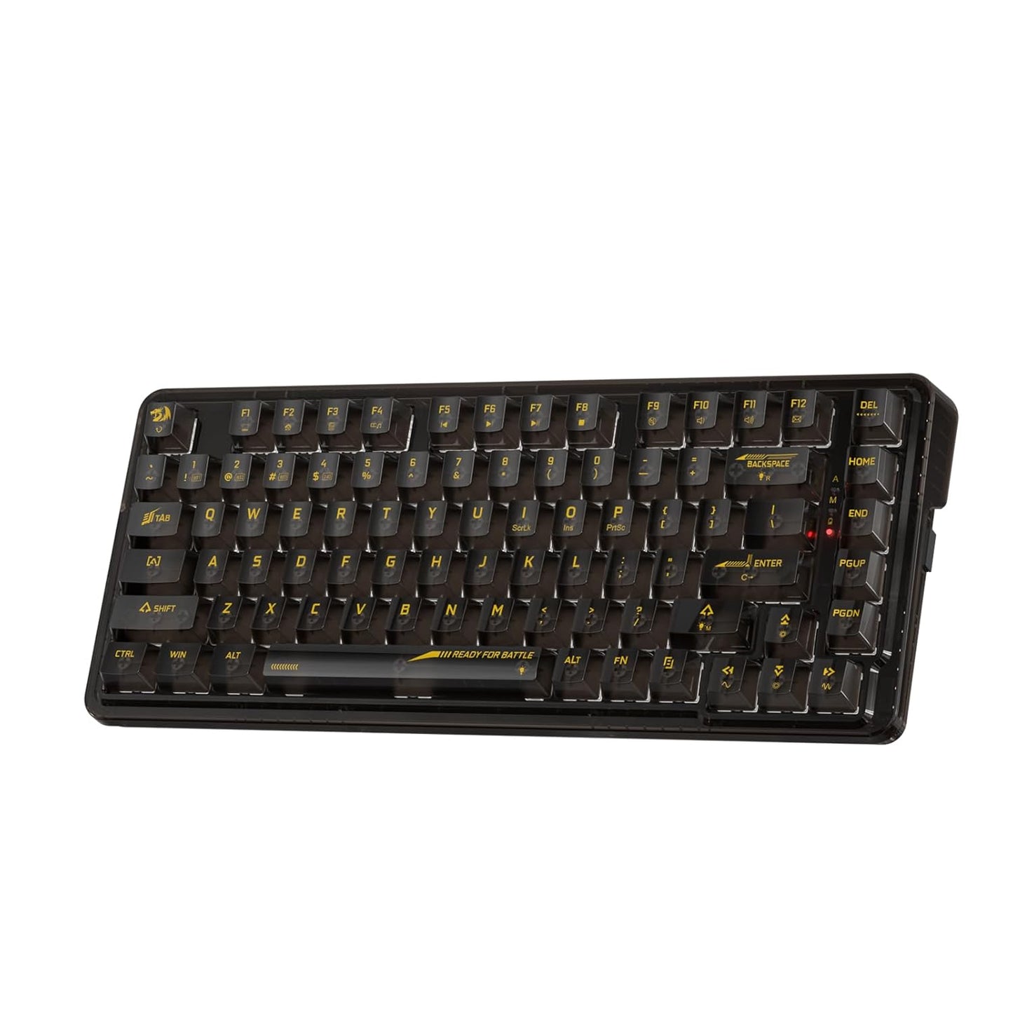 Redragon K649 ELF PRO 3-Mode RGB Mechanical Keyboard - Wired / Wireless / 82 Keys / Transparent Black- Keyboard
