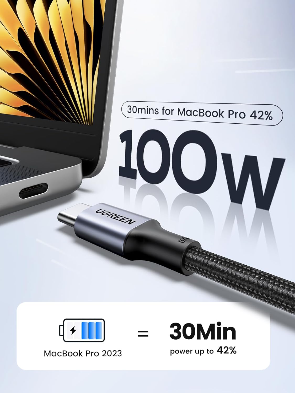 UGREEN USB-C to USB-C Cable - 2 Meter / Black