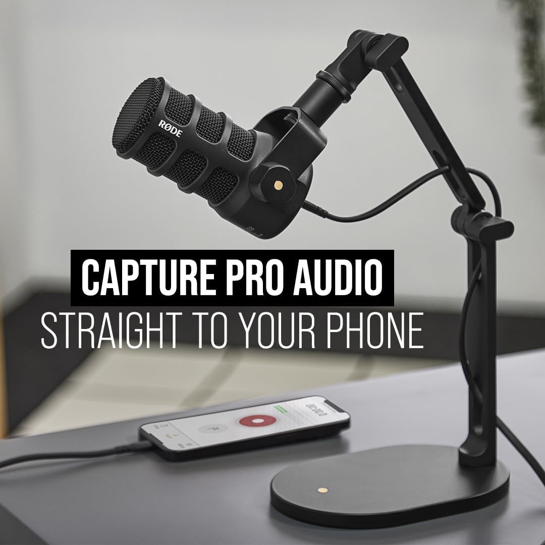 RODE PodMic USB Versatile Dynamic Broadcast Microphone - Black