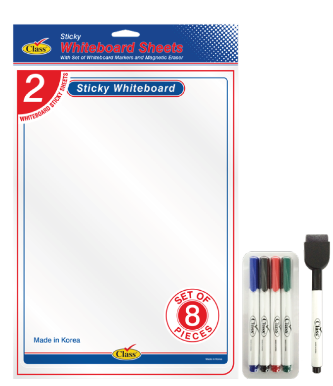 Class 8-in-1 Stickable White Board