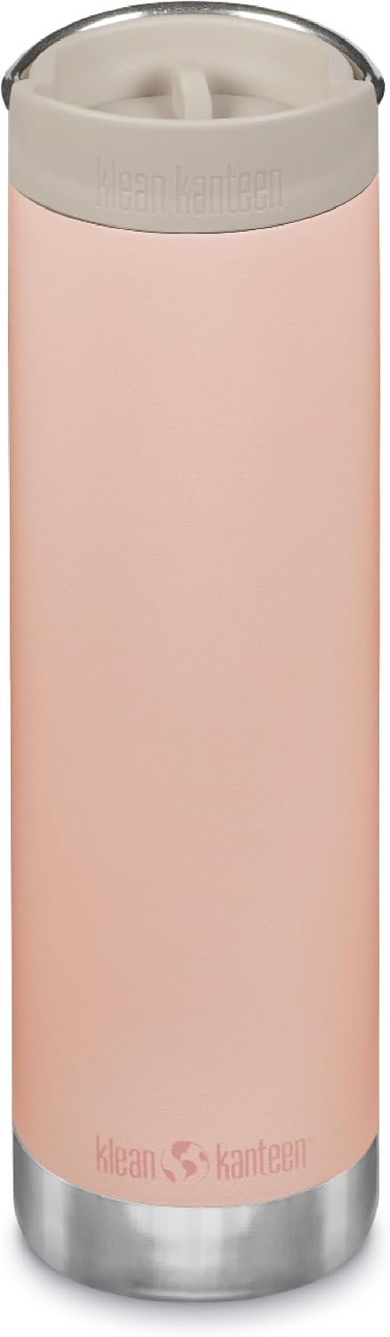 Klean Kanteen TkWide 20oz Insulated Coffee Tumbler With Cafe Cap - Peach Parfait