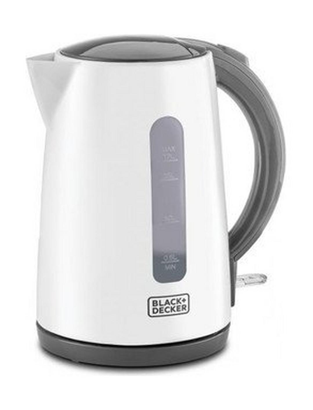 Black+Decker Electric Kettle, 1.7L, 2200W, JC70-B5 - White