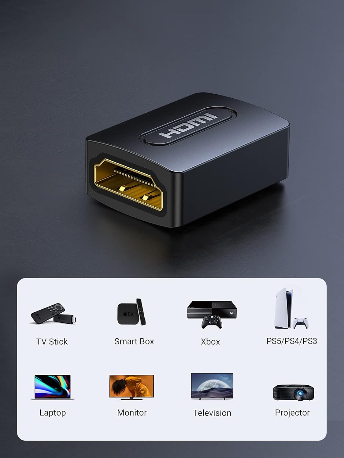 UGREEN HDMI Female to Female Adapter - Black
