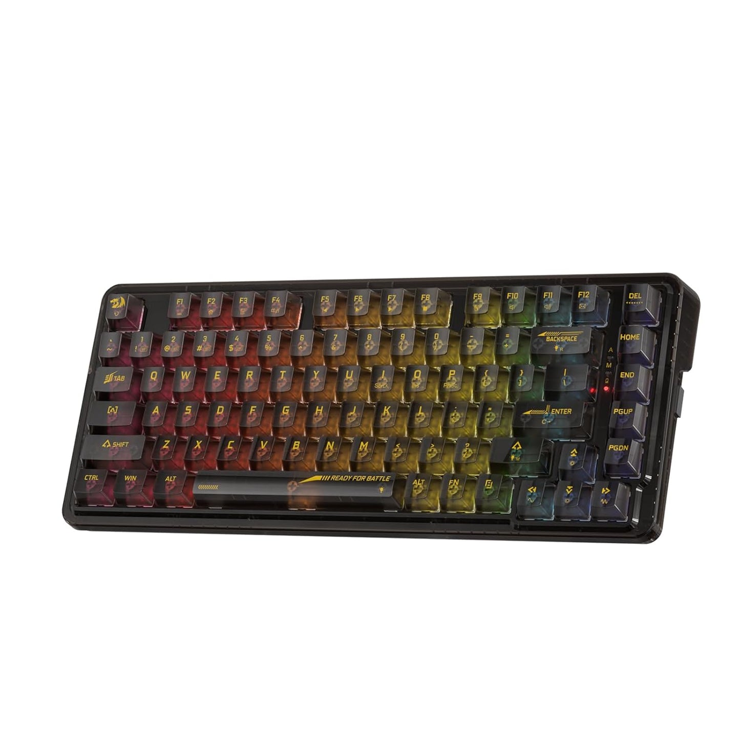 Redragon K649 ELF PRO 3-Mode RGB Mechanical Keyboard - Wired / Wireless / 82 Keys / Transparent Black- Keyboard