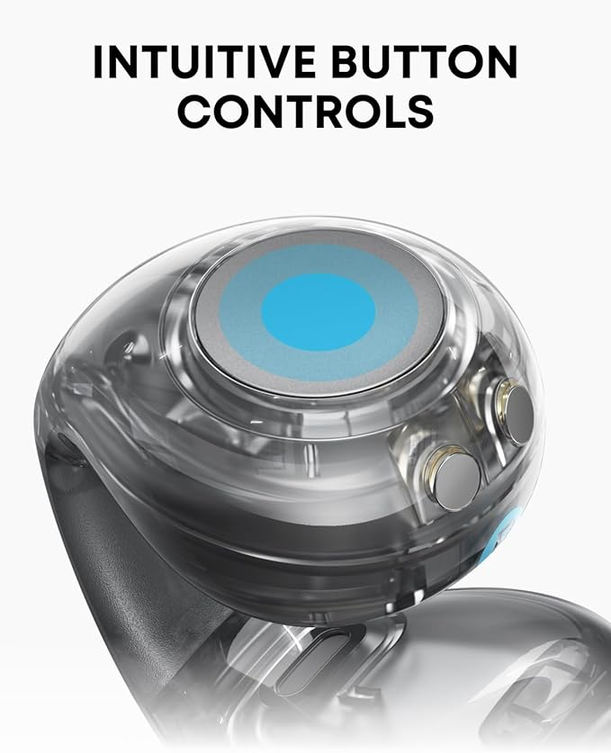 Anker Soundcore C40i Flexible and Comfortable Clip-On Earbuds - Clear