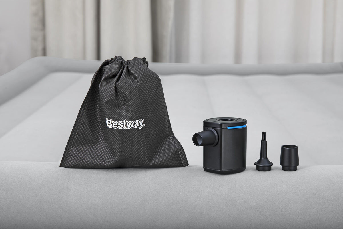 Bestway powertouch pocket usb electric air pump (power pump, 3 valve adaptors)