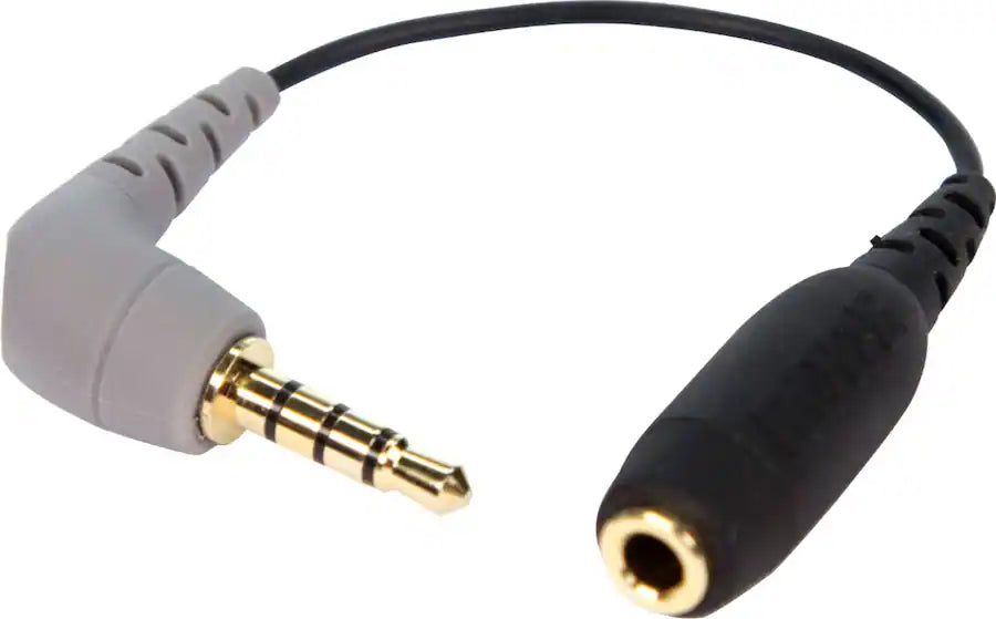 RODE SC4 3.5mm-to-3.5mm Female/Male Microphone Adapter - Gray/Black
