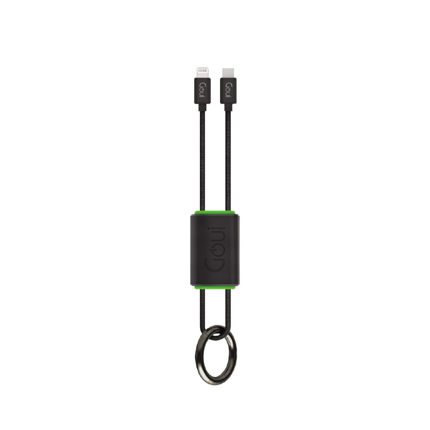 GOUI Lock Key Chain Cable - Lightning / USB-C / Black