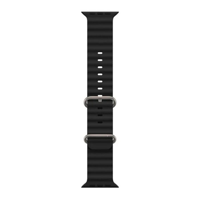 Smartix Premium Ocean Silicone Band For Apple Watch 49/45/44/42mm - Black