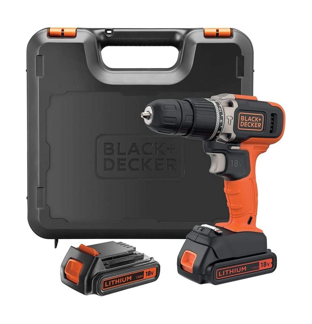Black+Decker Black+Decker Combi Hammer Drill - 18V / 1.5Ah / 650 RPM / Orange/Black
