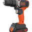 Black+Decker Black+Decker Combi Hammer Drill - 18V / 1.5Ah / 650 RPM / Orange/Black