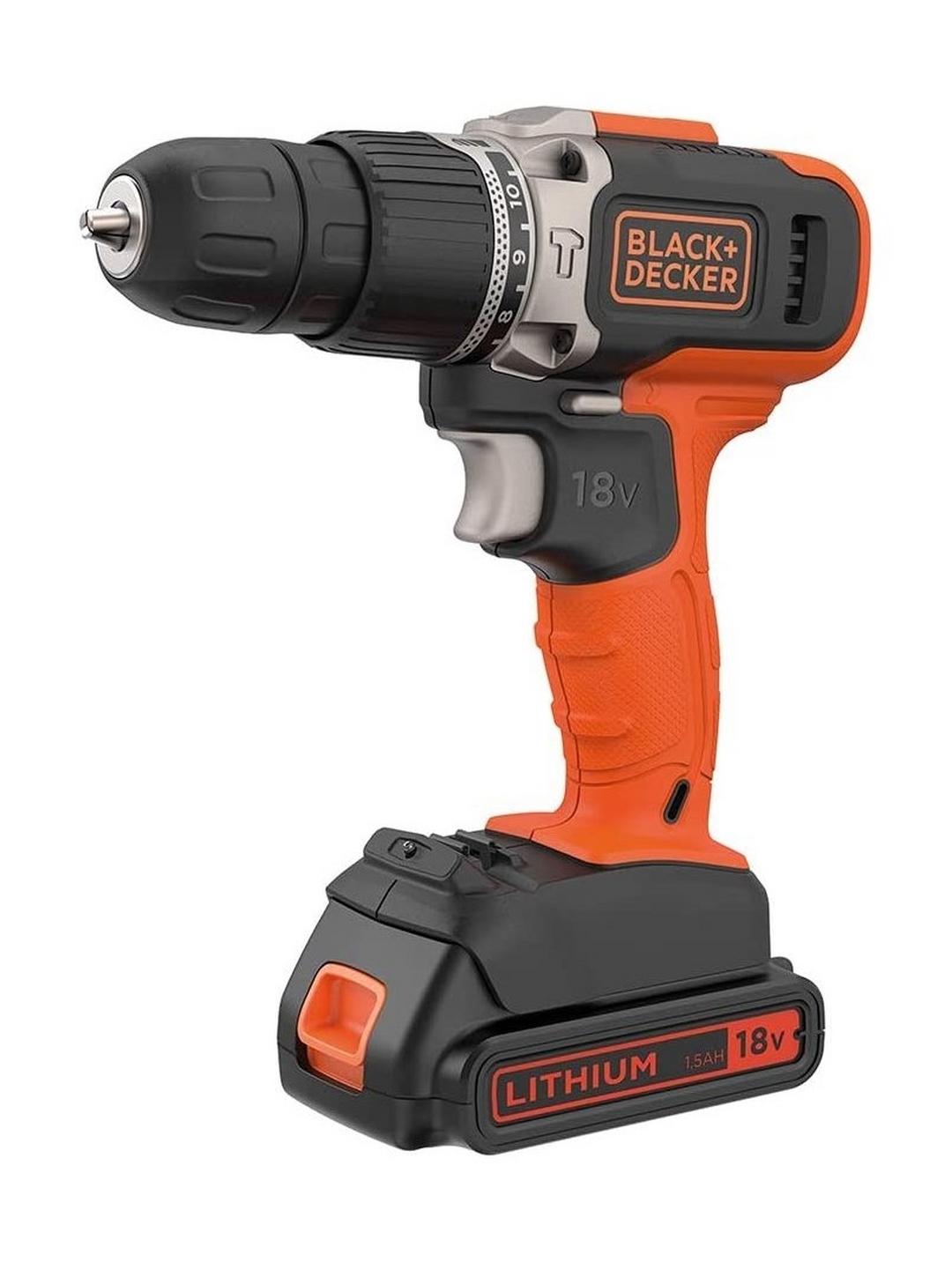 Black+Decker Black+Decker Combi Hammer Drill - 18V / 1.5Ah / 650 RPM / Orange/Black